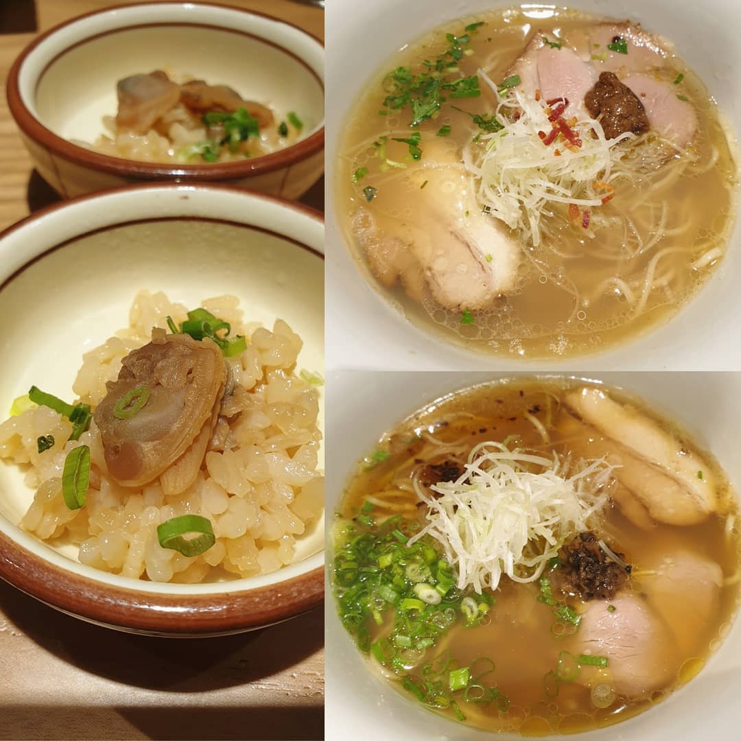 Shio hamaguri soup ramen & Shoyu hamaguri soup ramen ($14.90++ each)!
