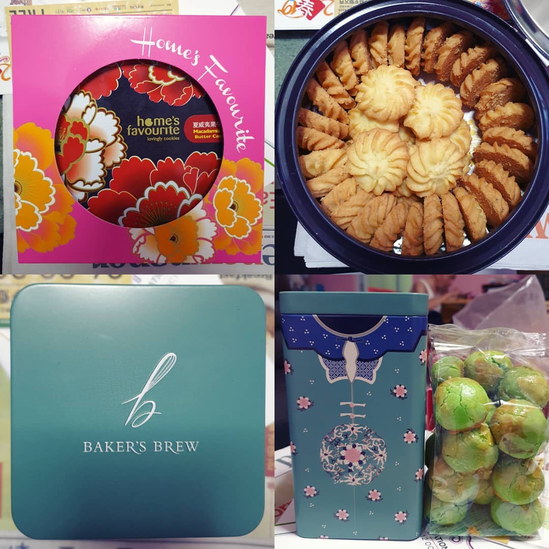 Macadamia nuts butter cookies ($25.90) & Ondeh ondeh cookies ($26.80)!