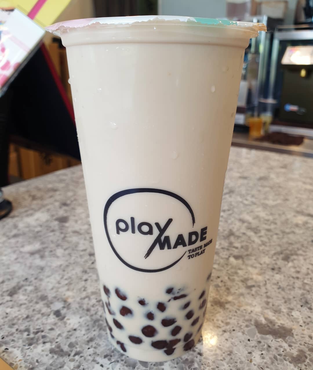 Taiwan milk tea with brown sugar pearls ($5.40)!
