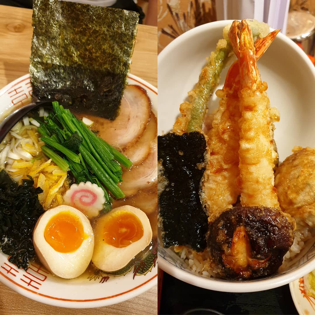 Yuzu shoyu ramen ($15.80++) & Special tendon ($13.80++)!