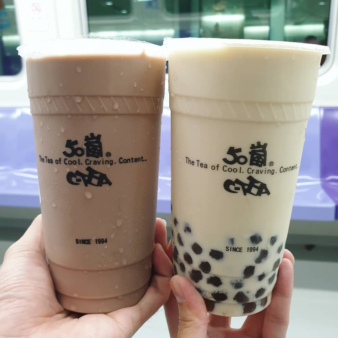 Ovaltine latte (L: NT$60) & Bubble green milk tea (L: NT$50)!
