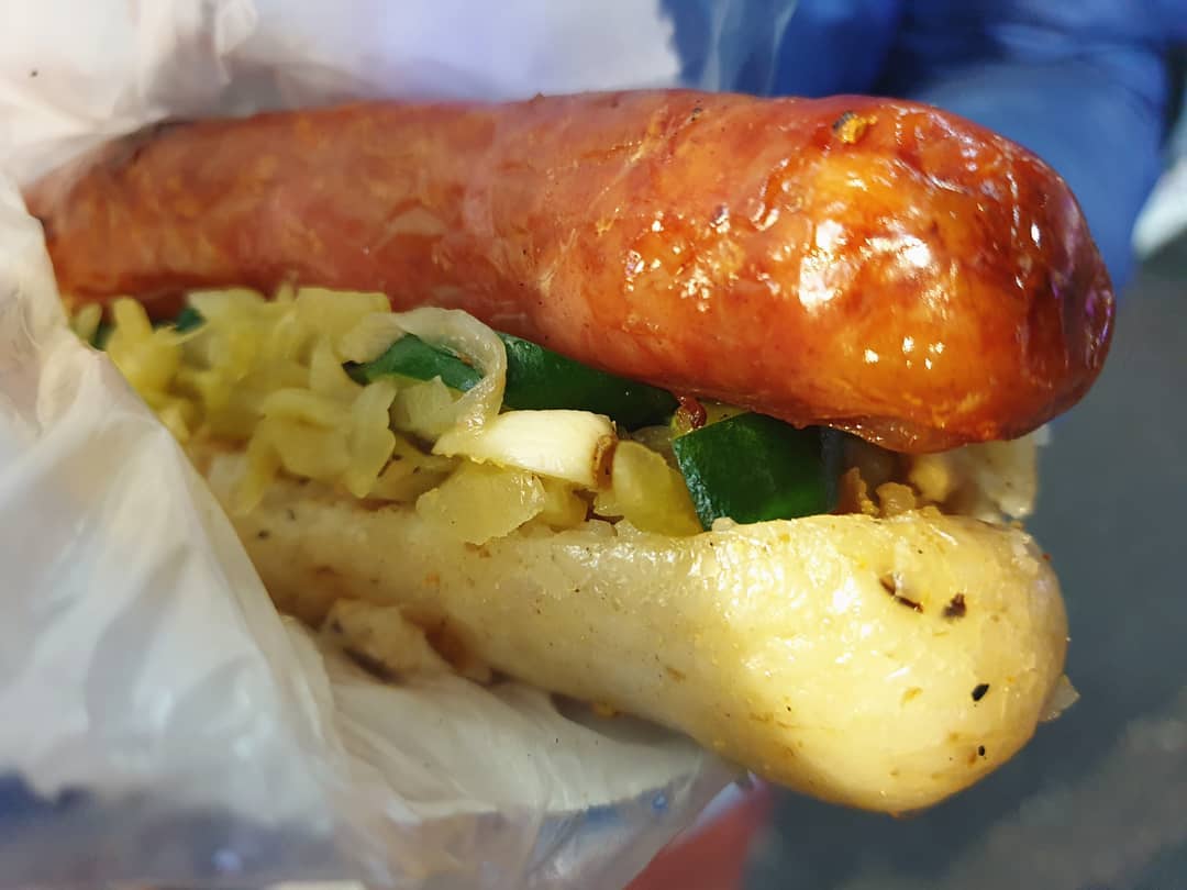 原味 大肠包小肠 (NT$50) — Taipei big sausage wraps little sausage!
