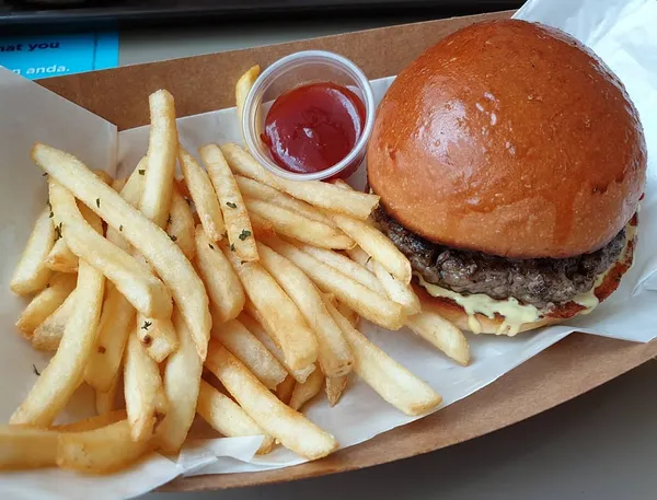 Hammee's signature beef burger ($6)!