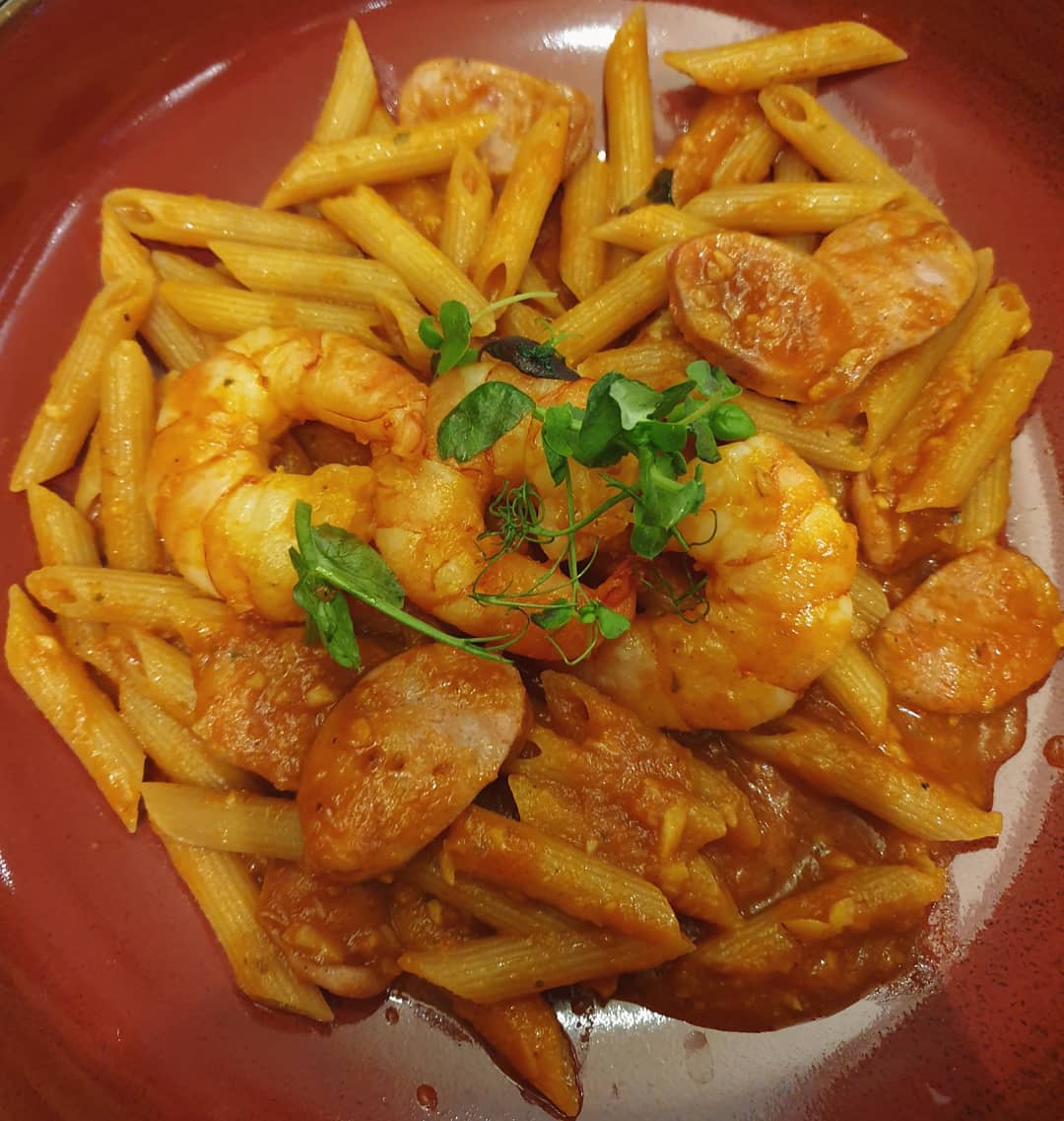 Tiger prawn penne ($15++)!