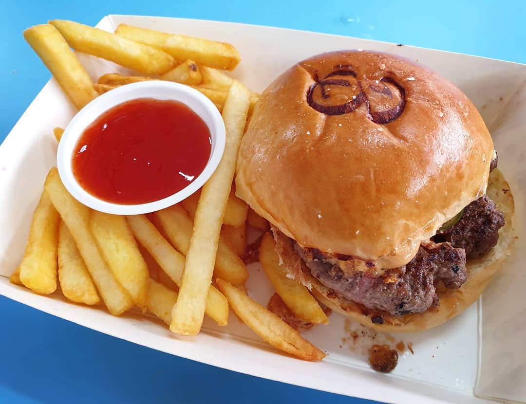 Classic cheese burger ($5.50)!