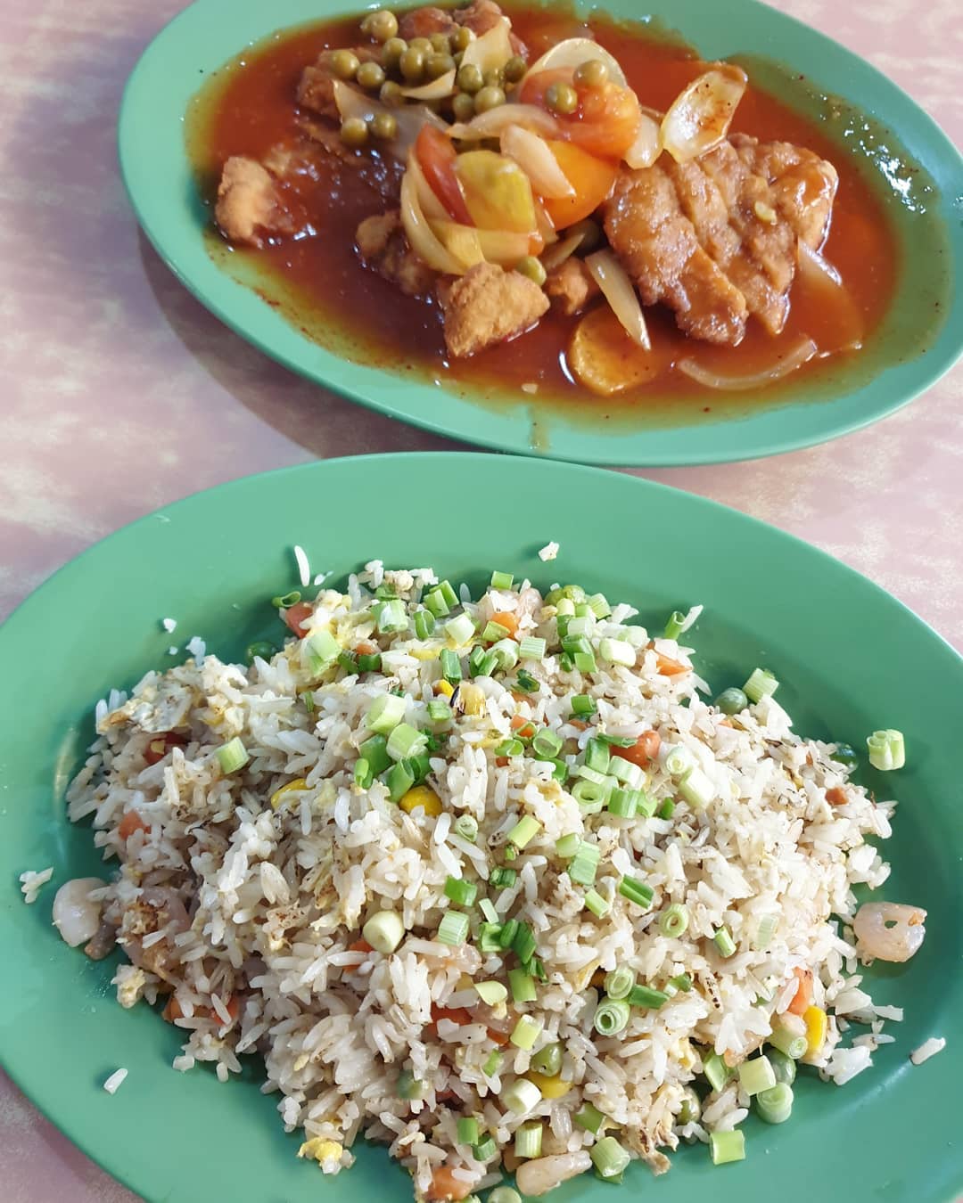 Pork chops ($6) & Fried rice ($6)!
