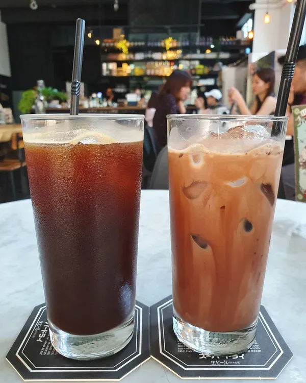 Ice long black ($5++) & Ice praline mocha ($7++)!