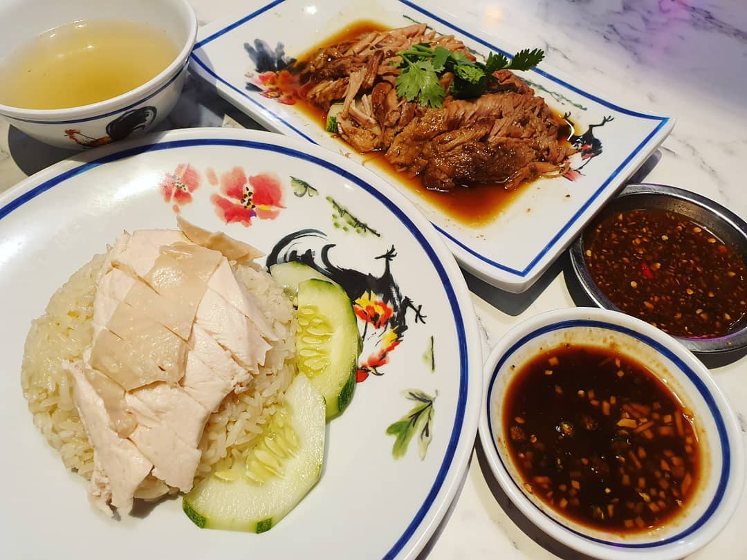 Chicken rice ($4.50++) & Braised pork ($8++)!