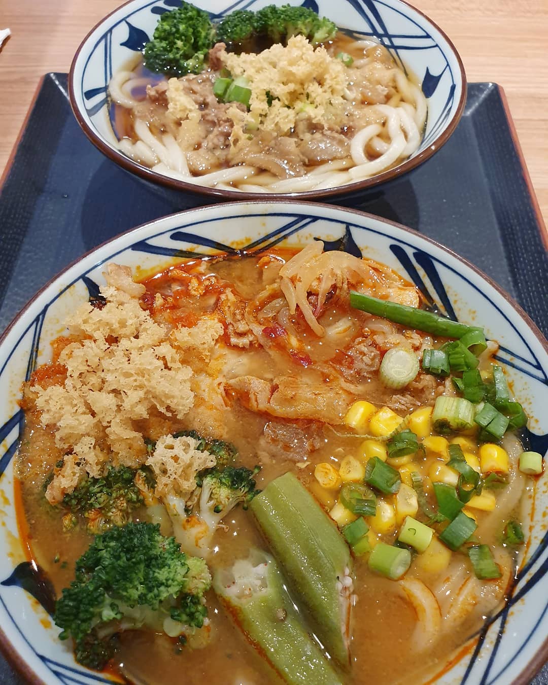 Pork udon in spicy miso soup ($11.90) & Beef udon in bonito broth ($11.90)!