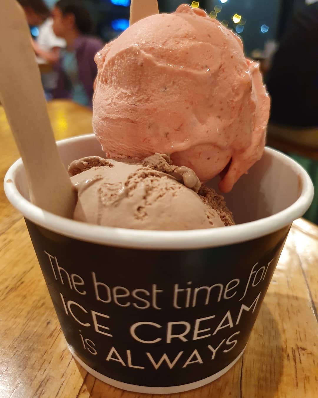 Strawberry sorbet & Nutty Nutella ($8.80)!
