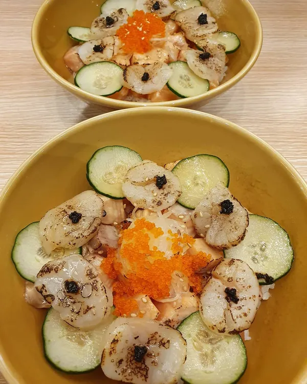 Aburi scallop salmon don (Burpple Beyond 1 for 1: $17)!