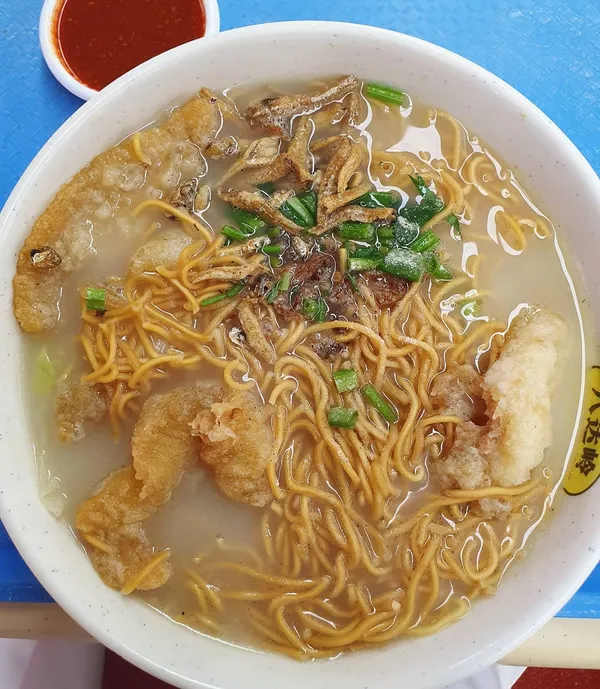 炸鱼片伊面汤 ($5)!