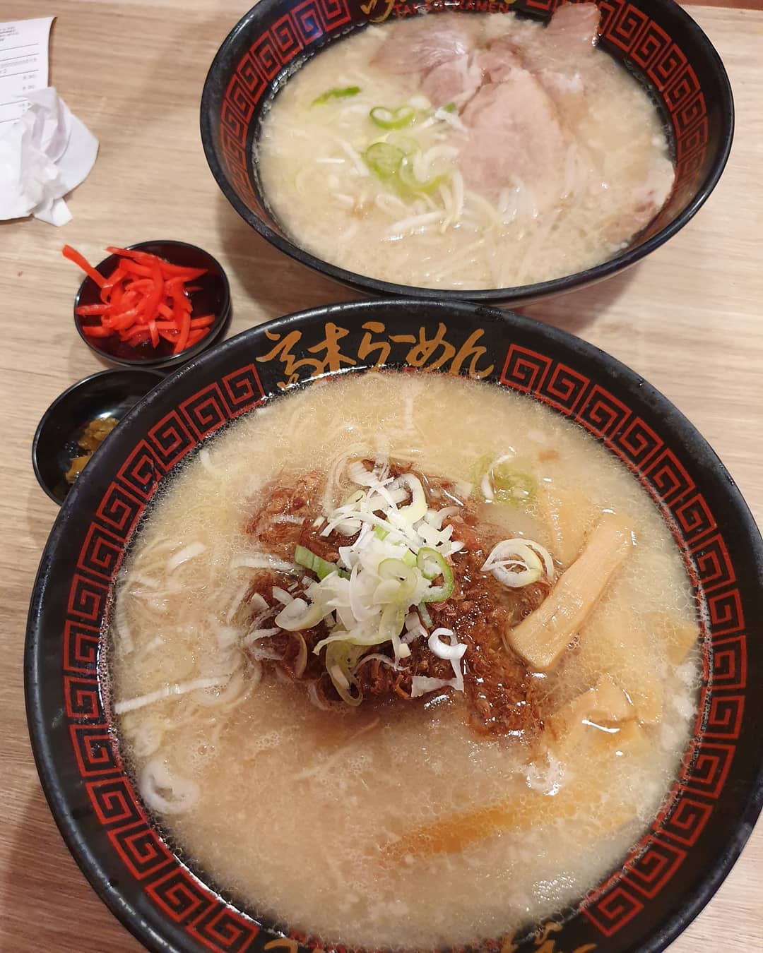 Butashoga ramen ($8.90+) & Takagi ramen ($6.90+)!