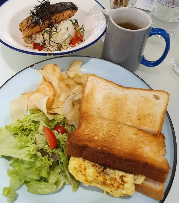 Tamago sando ($13+) & Salmon ochazuke ($16+) — Burpple Beyond: $16+!
