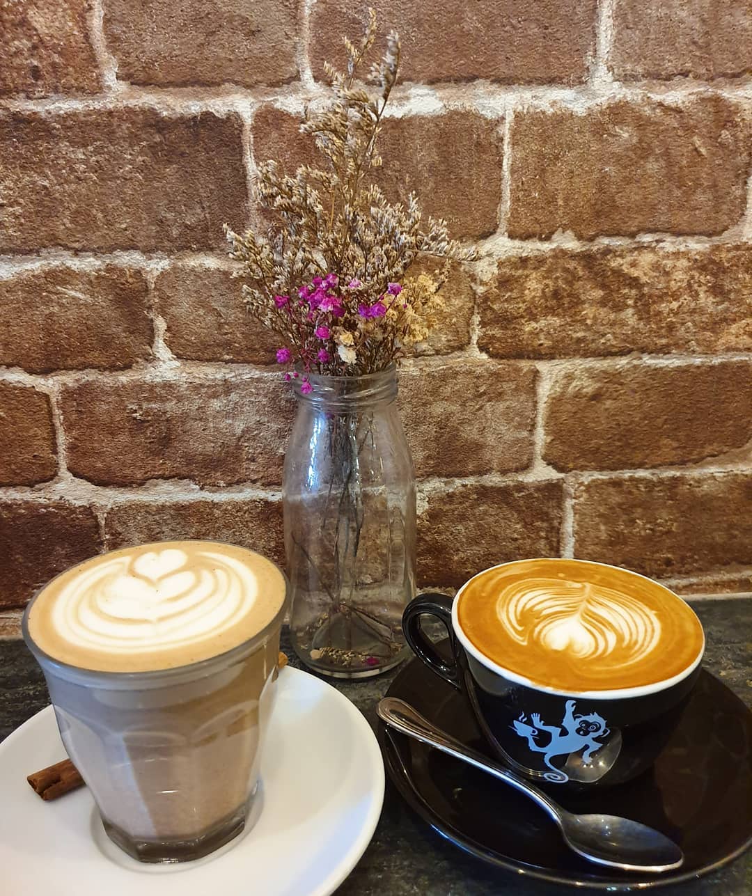 7 spiced chai latte ($6) & Flat white ($5)!
