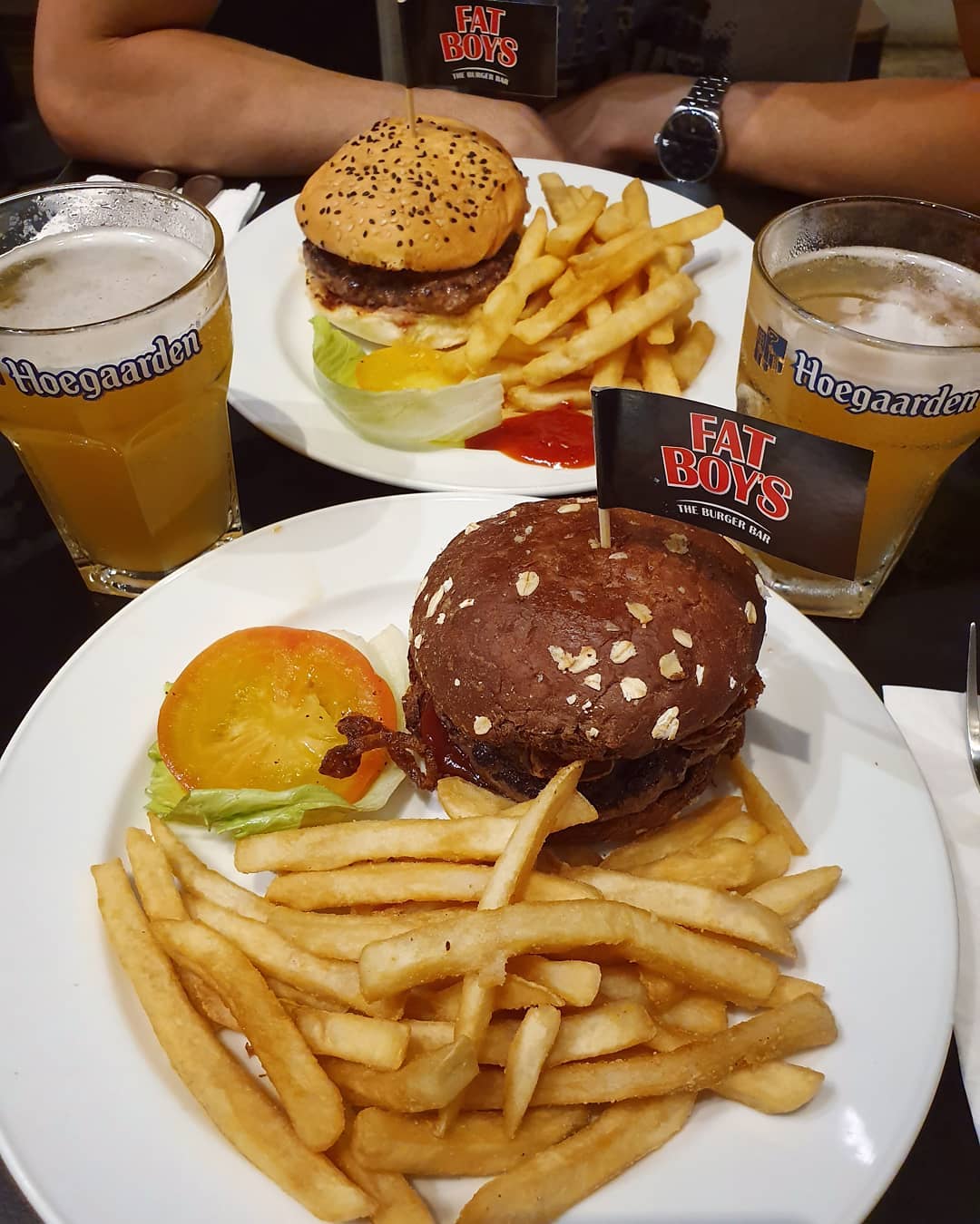 Make your own burger & Hoegaarden ($51.55)!