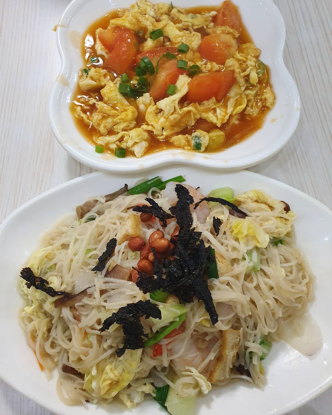 Tomato egg ($9) & Mee sua ($5.50)!