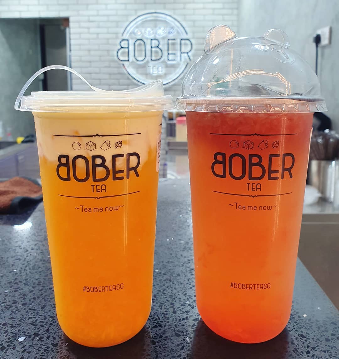 Hokkaido chizu mango ($6.70) & Ruby grapefruit green tea ($4.90) — Burpple Beyond: $6.70!