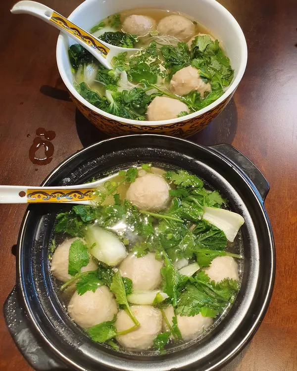 Signature bursting meatball (pork) — $10.90++ each!