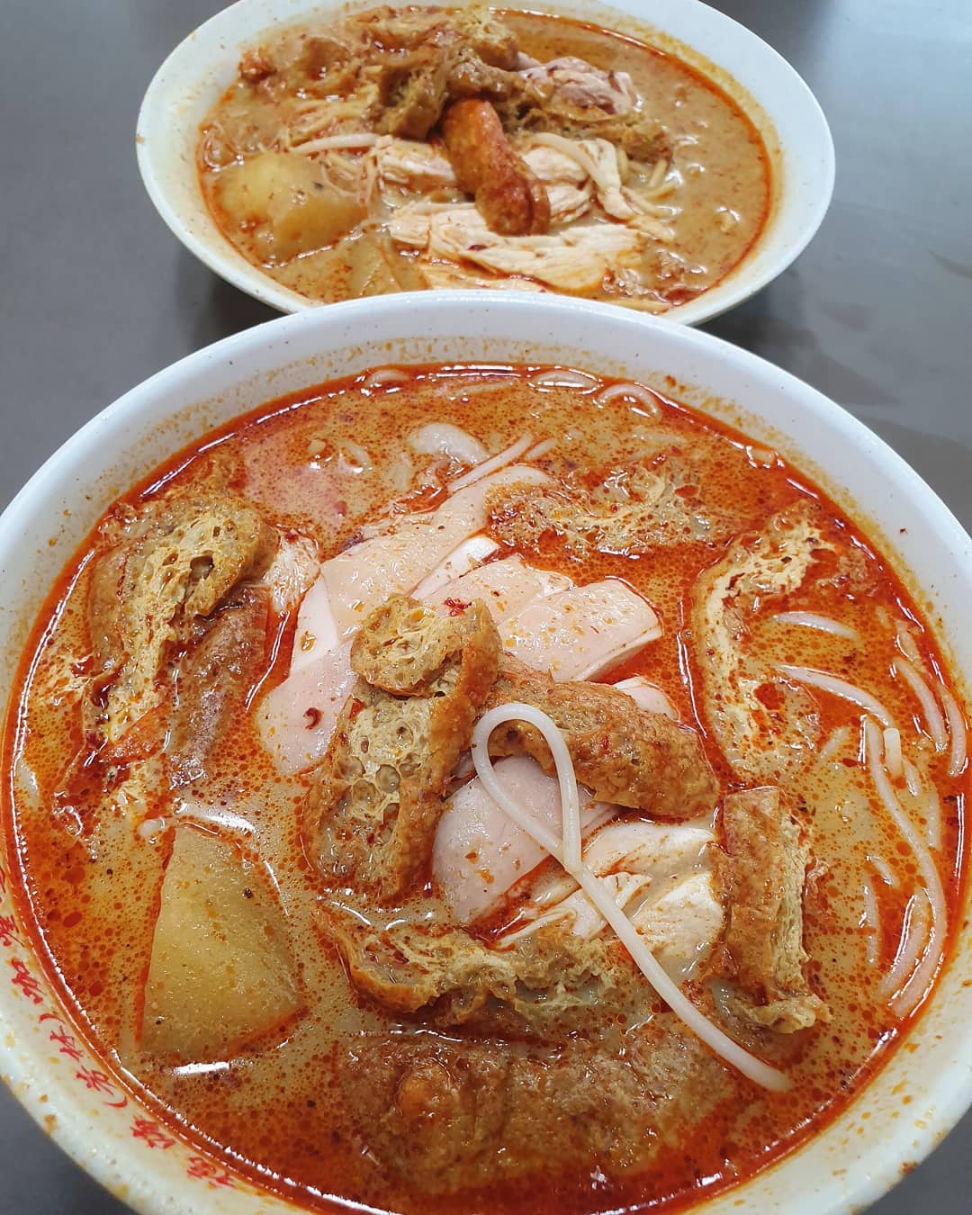 Rainy day cravings for curry chicken noodles ($9)!