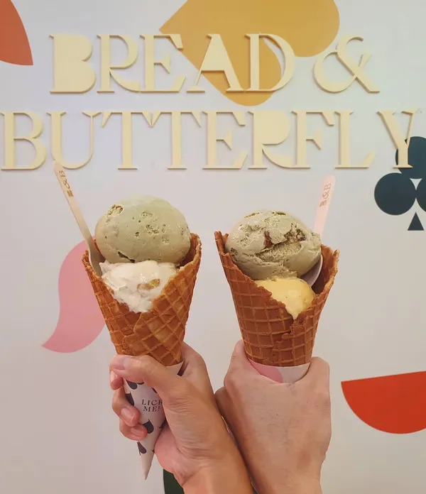 Pistachio + Salted Choco Ganache + Pumpkin Cinnamon (Lavender cone, $10 each)!