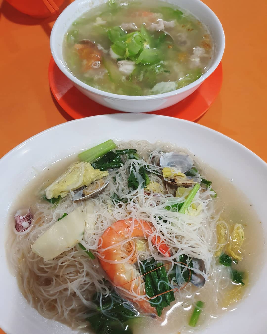 白米粉 ($6) & 苦瓜蛋花汤 ($5)!