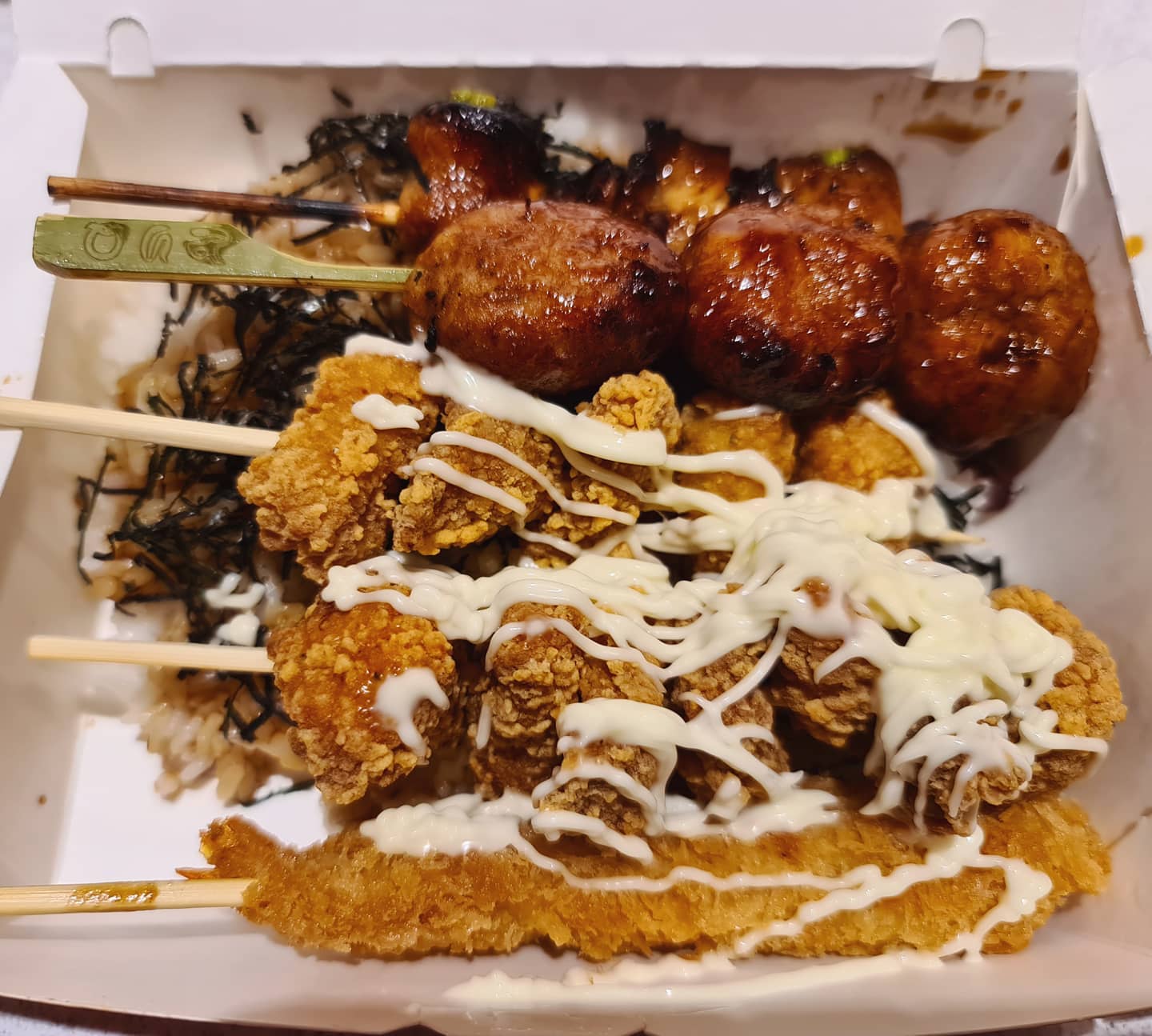 Tori-Q chicken set ($9.30)!