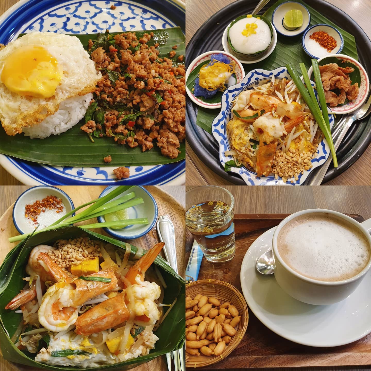 Bangkok lunch — Basil pork & Pad thai!