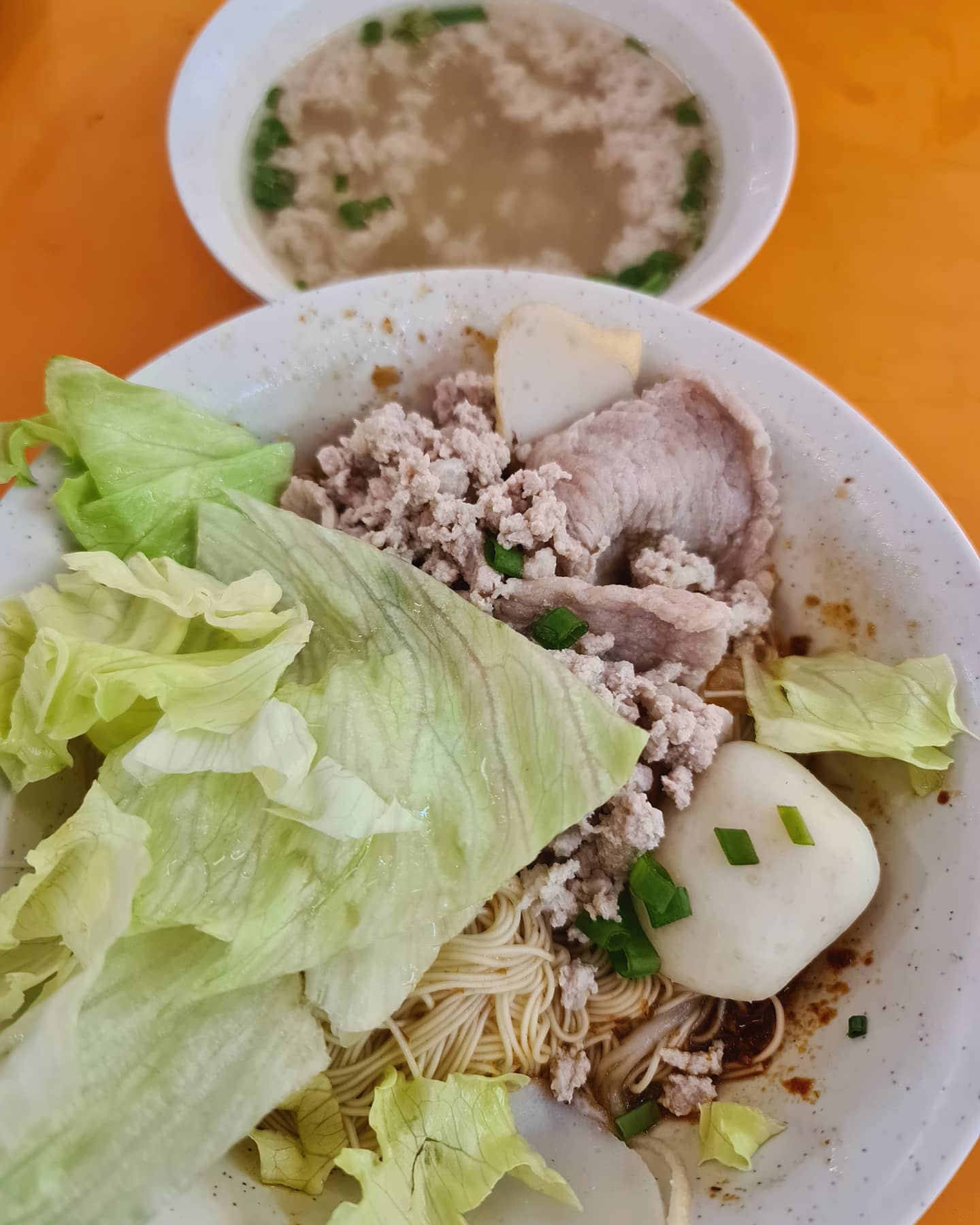 Signature minced meat mee sua ($3)!