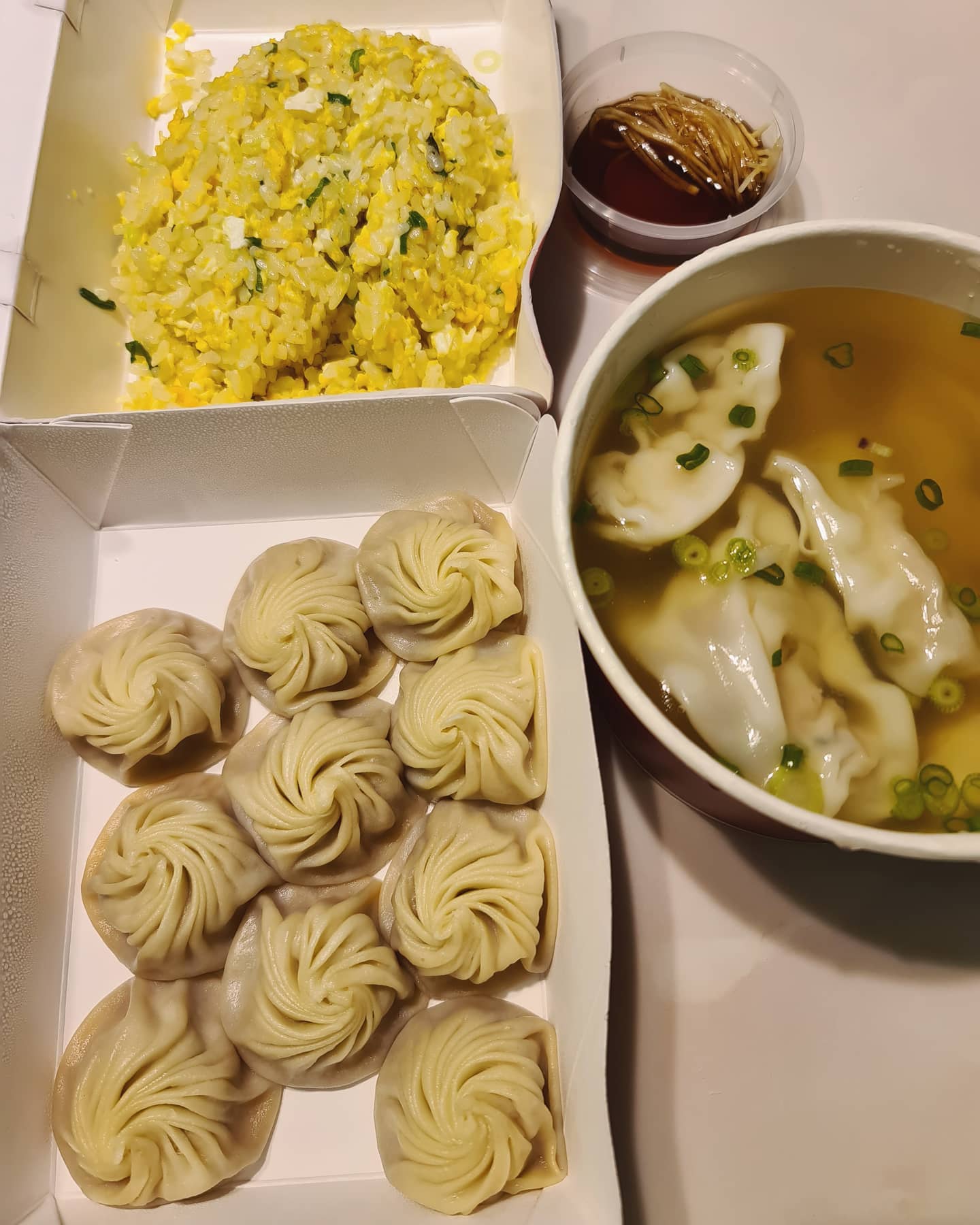 Egg fried rice, XLB, Prawn wanton soup ($29)!