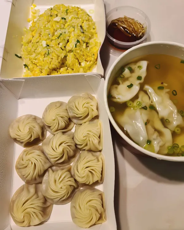 Egg fried rice, XLB, Prawn wanton soup ($29)!
