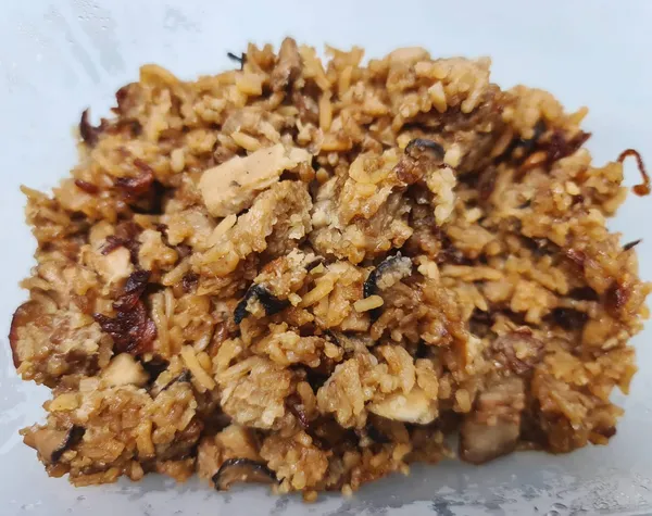 Yummy home cooked yam rice by colleague!