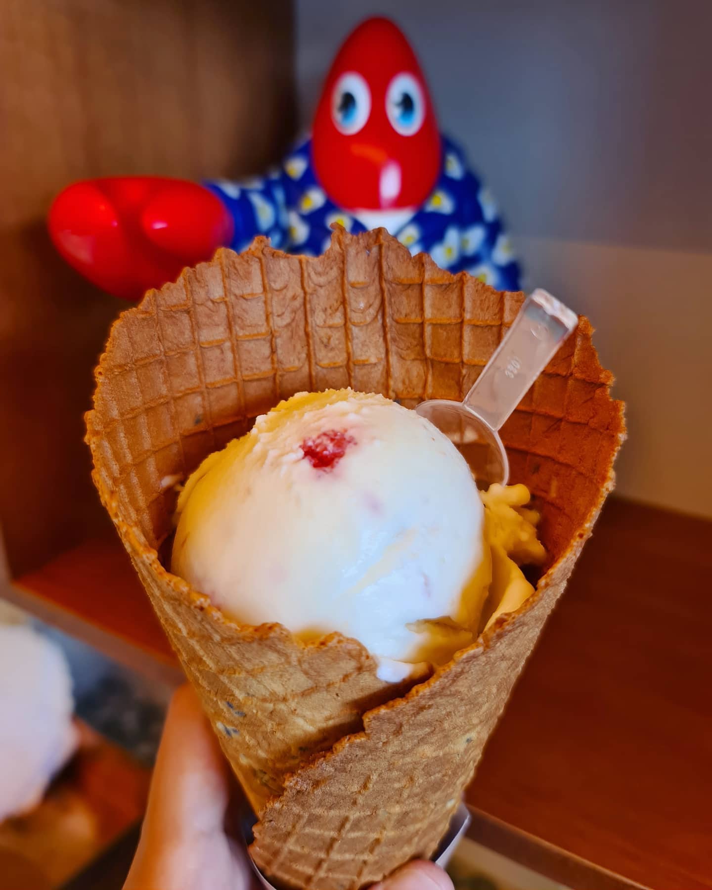 Lychee, Raspberry & Rose in a jumbo lavender cone ($7.40)!