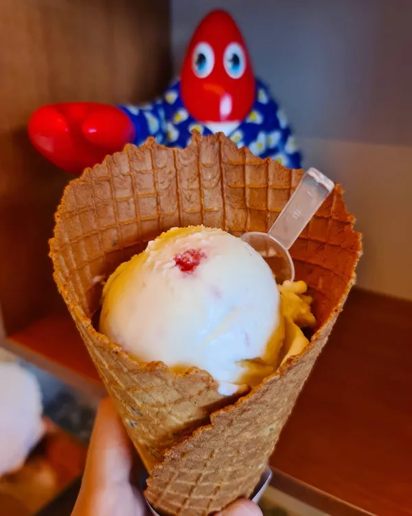 Lychee, Raspberry & Rose in a jumbo lavender cone ($7.40)!