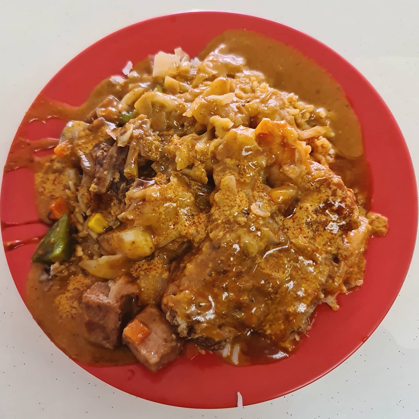 Monday's late lunch ($5) after morning badminton!