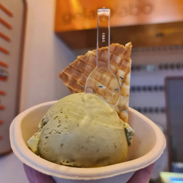 Sicilian pistachio gelato ($6)!