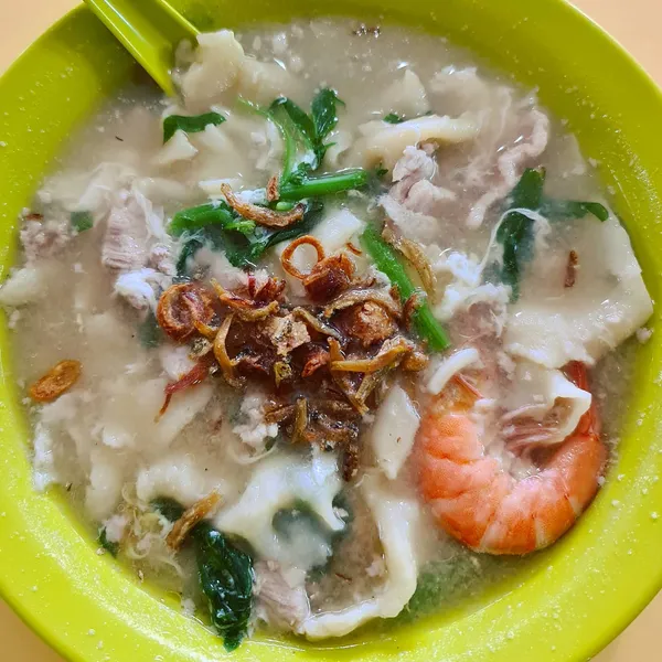 Monday's breakfast — mee hoon kueh ($3.50)!