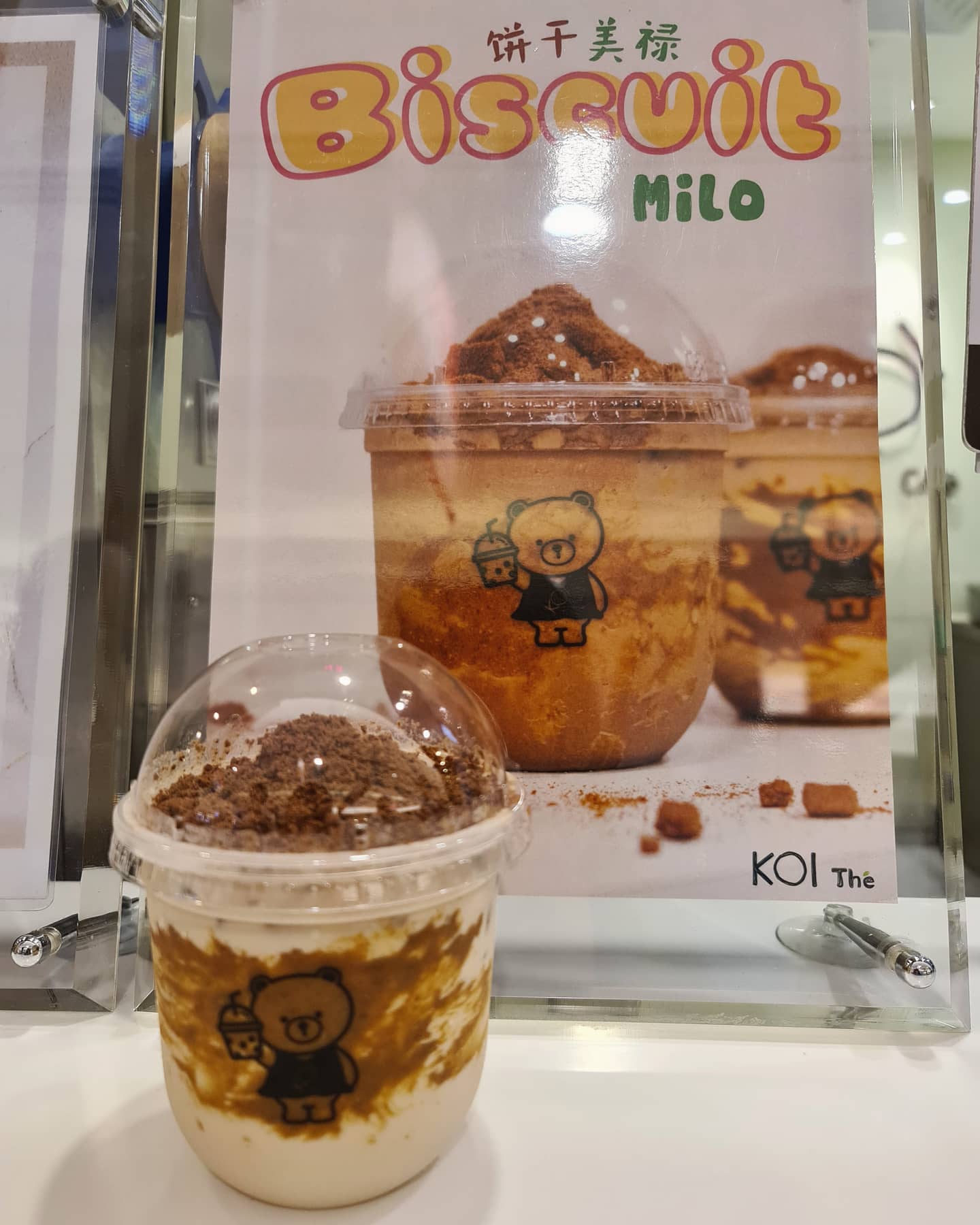 Biscuit milk tea ($4.90)!