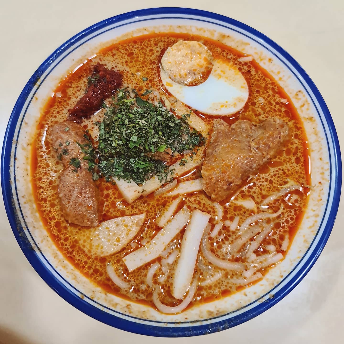 Rainy day late lunch after badminton ($3.50)!