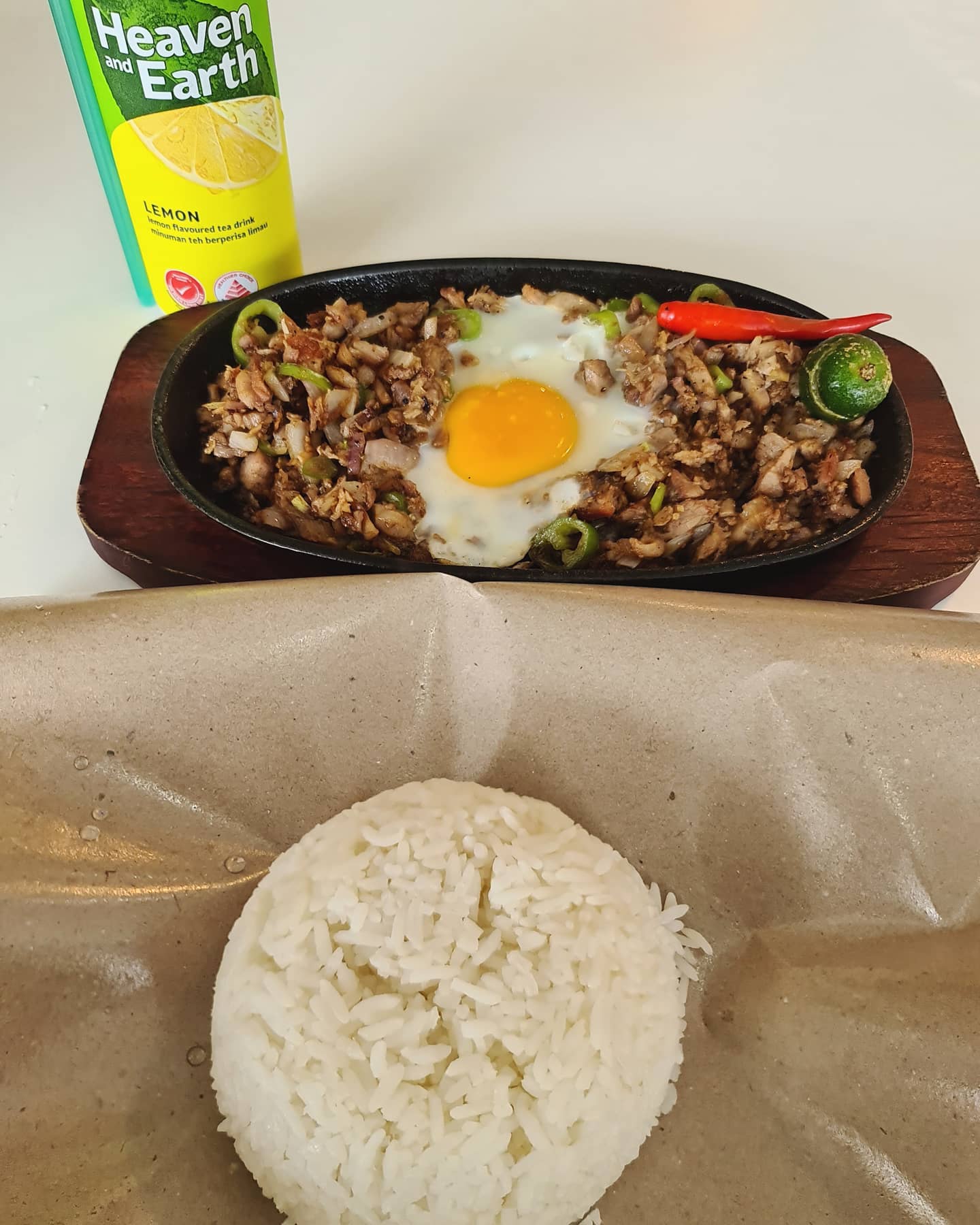 Lechon sisig with rice meal ($10)!