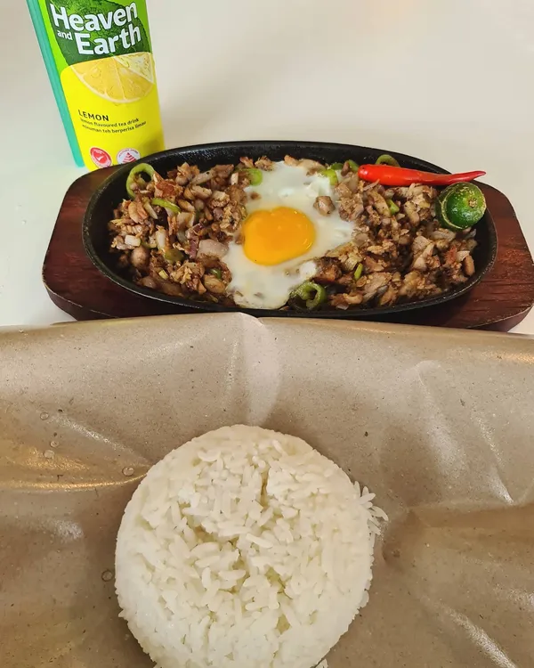 Lechon sisig with rice meal ($10)!