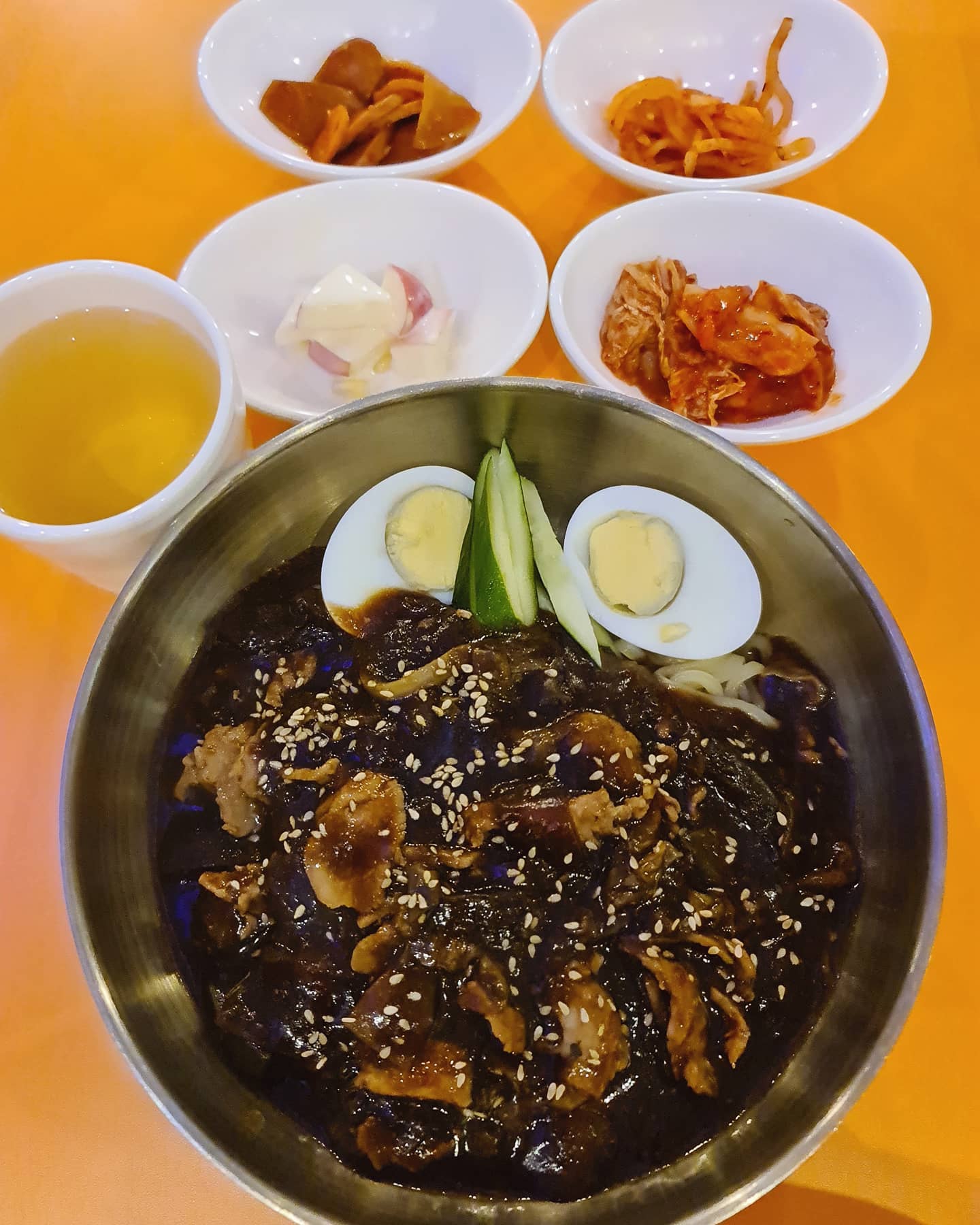 Jjajangmyeon + pork ($18+)!