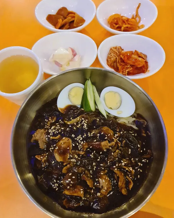 Jjajangmyeon + pork ($18+)!