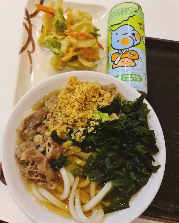 Beef + tempura udon lunch set ($9.90)!