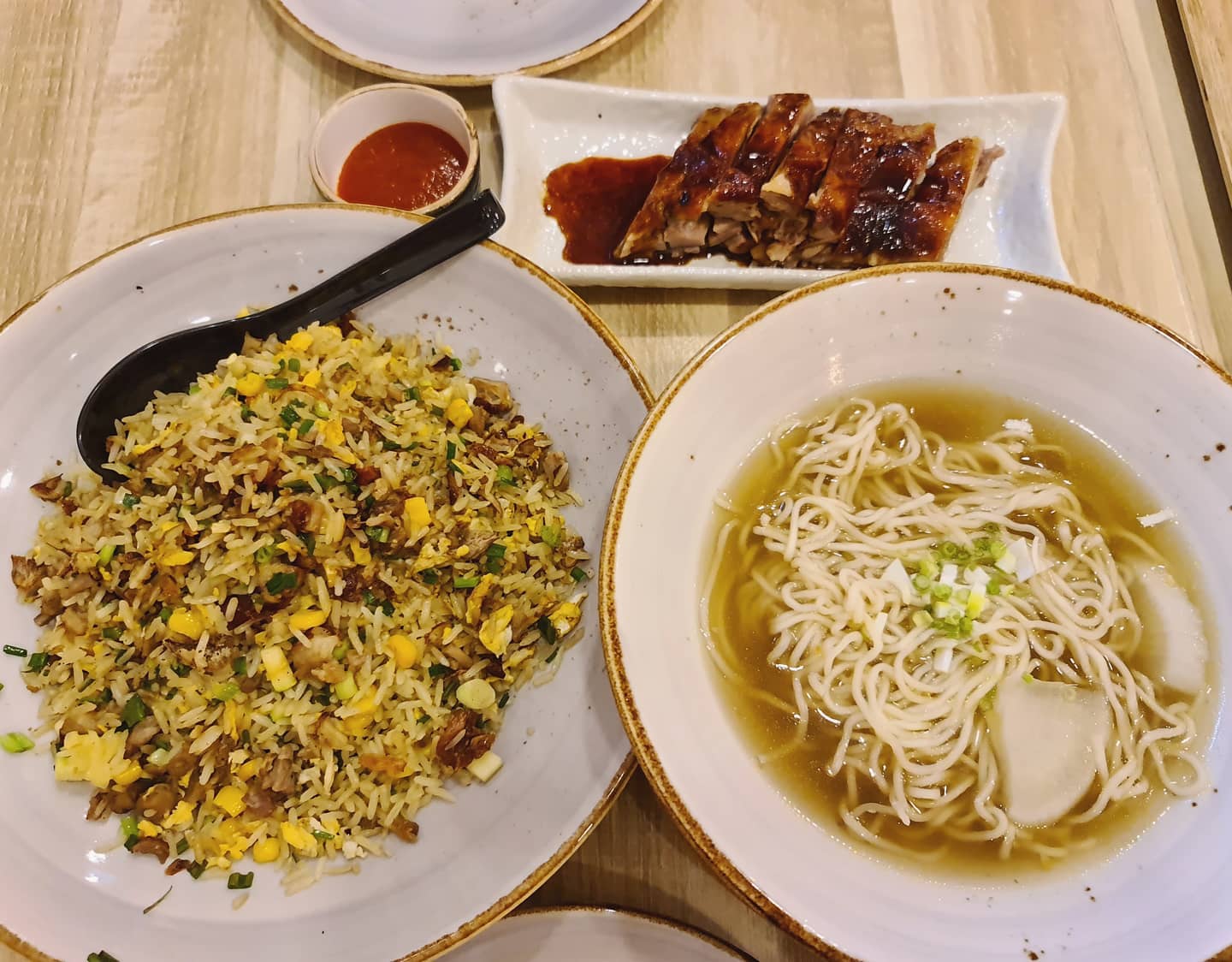 Duck fried rice & duck noodles ($12++ each)!