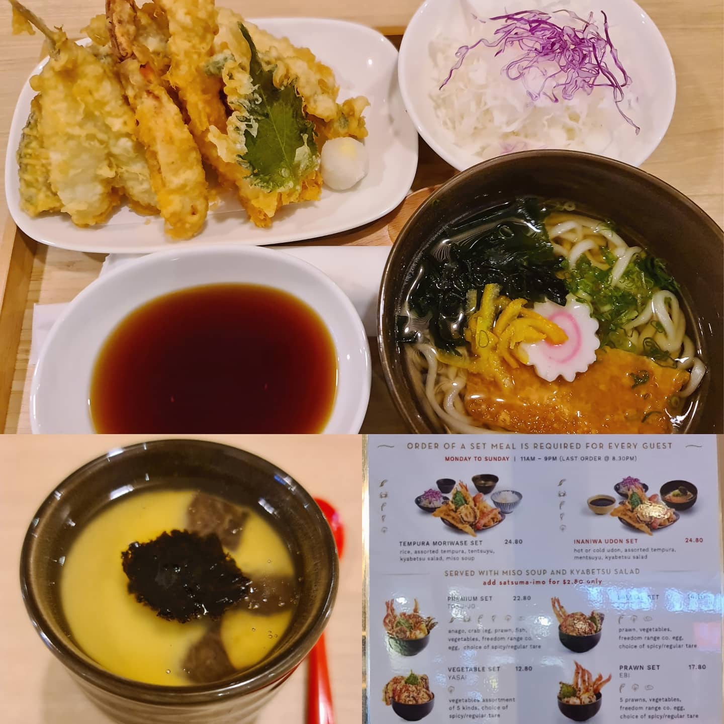 Inaniwa udon set ($24.80++) & Truffle chawanmushi ($4++)!