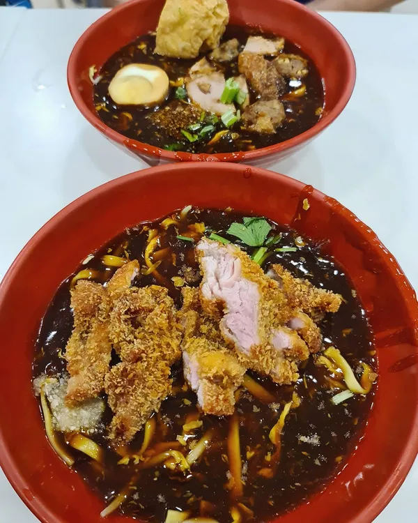 Lor mee ($4.80) & Chicken cutlet lor mee ($5)!