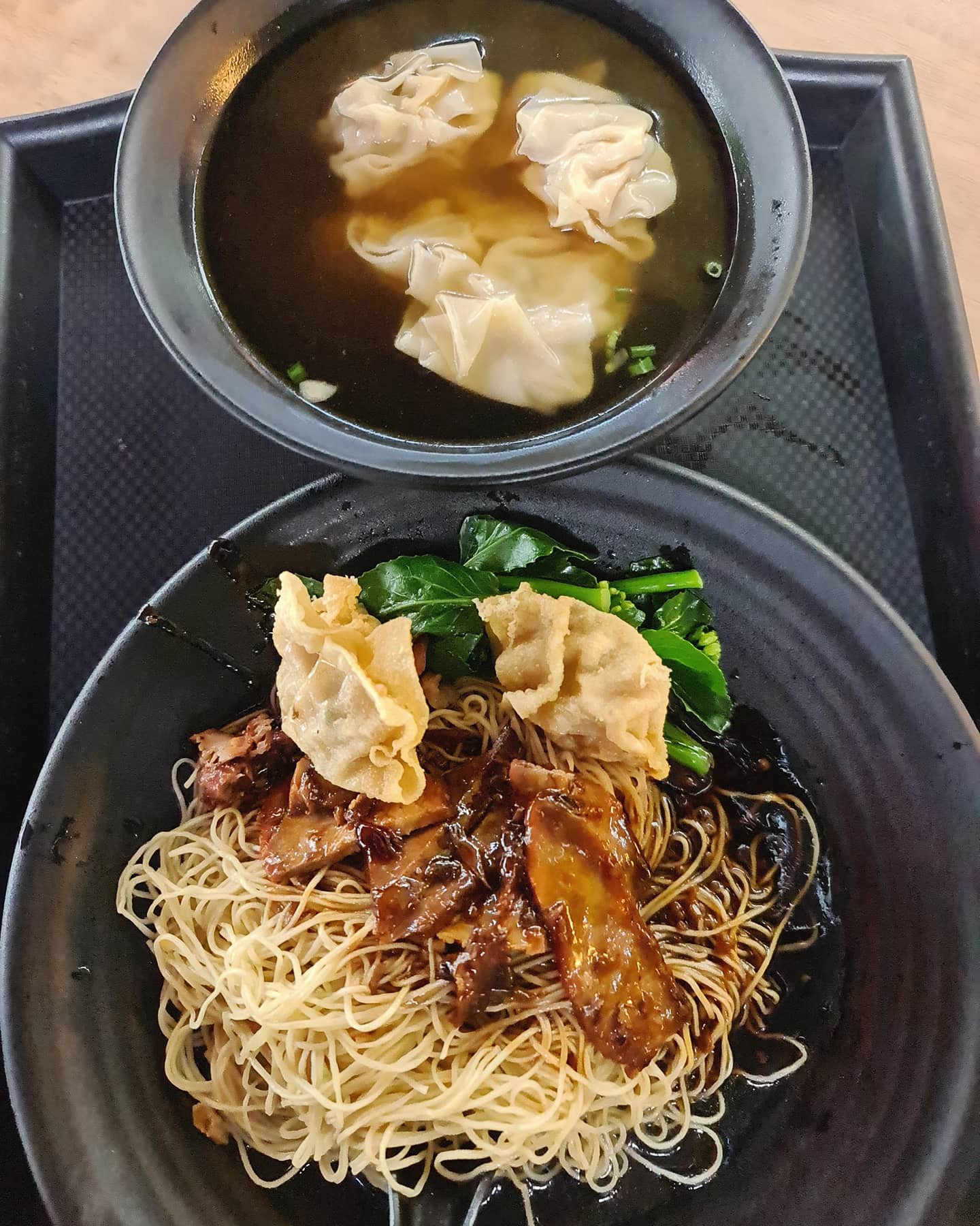 Wanton mee ($4) + dumplings ($1.20)!