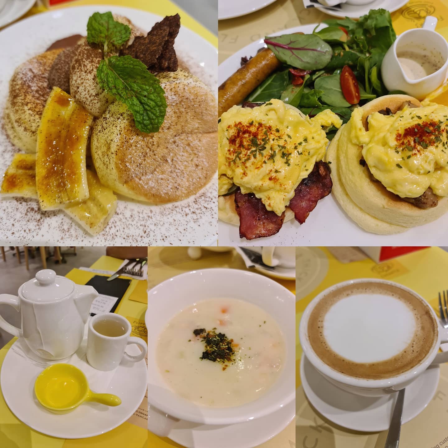 Saturday soufflé pancake brunch at Flipper's Pancakes!