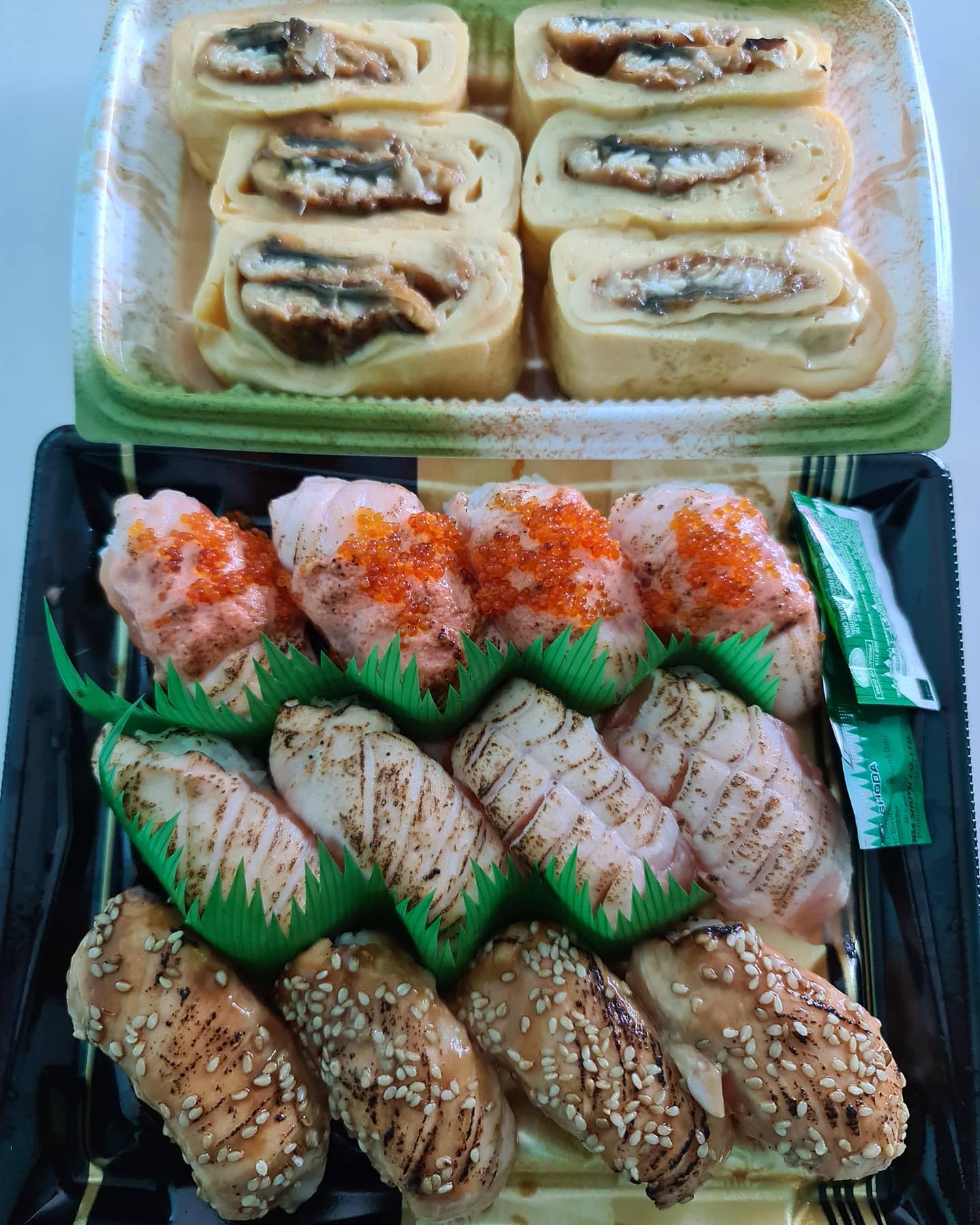 TGIF aburi sushi & unagi tamagoyaki takeaway ($24.70)!